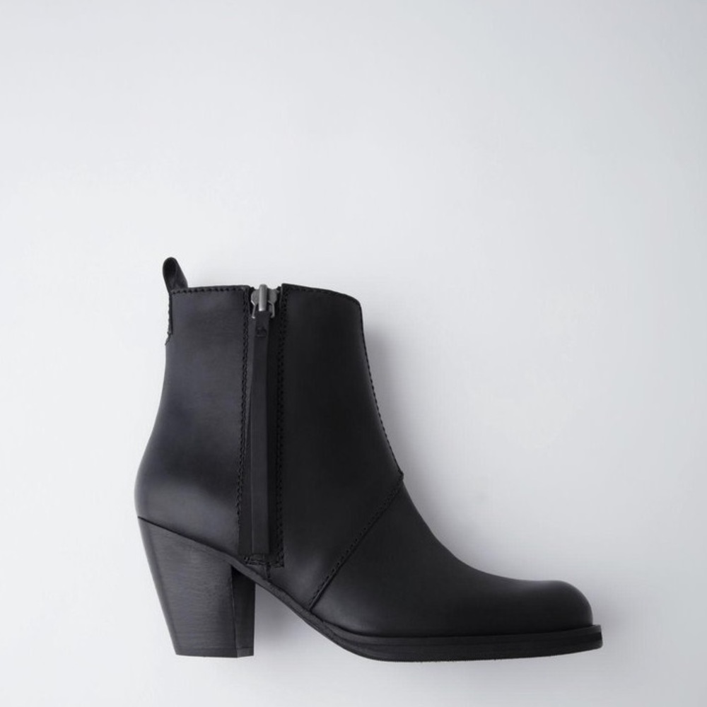 Acne Studios Black Ankle Pistol Boots